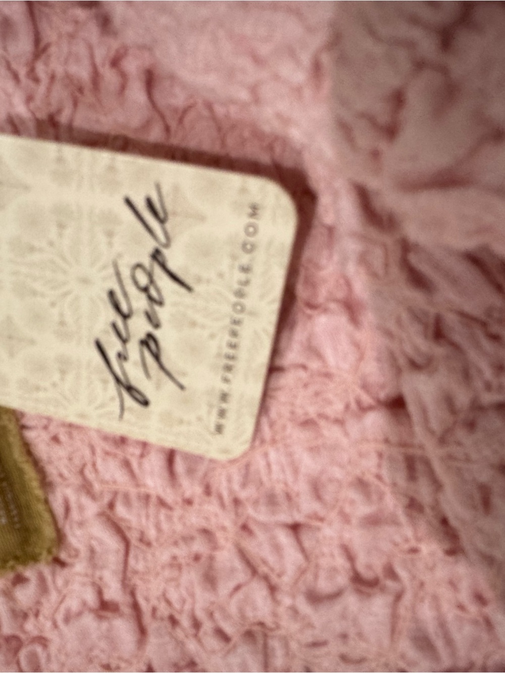 Free People free-est sterling Smocked side tieTiered Maxi Dress PinkChalk L NWT - Picture 7 of 11